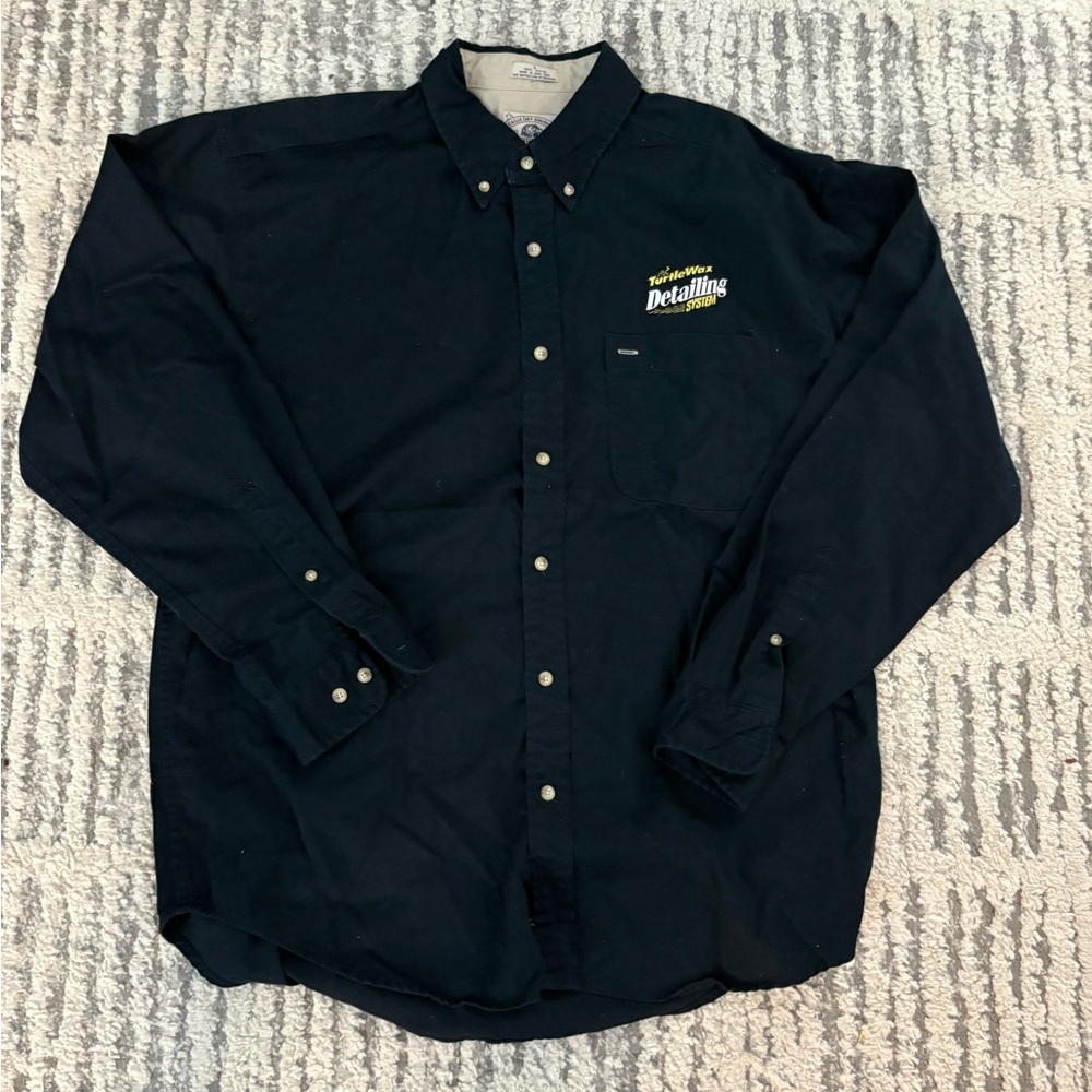 Large navy TurtleWax Detailing button up